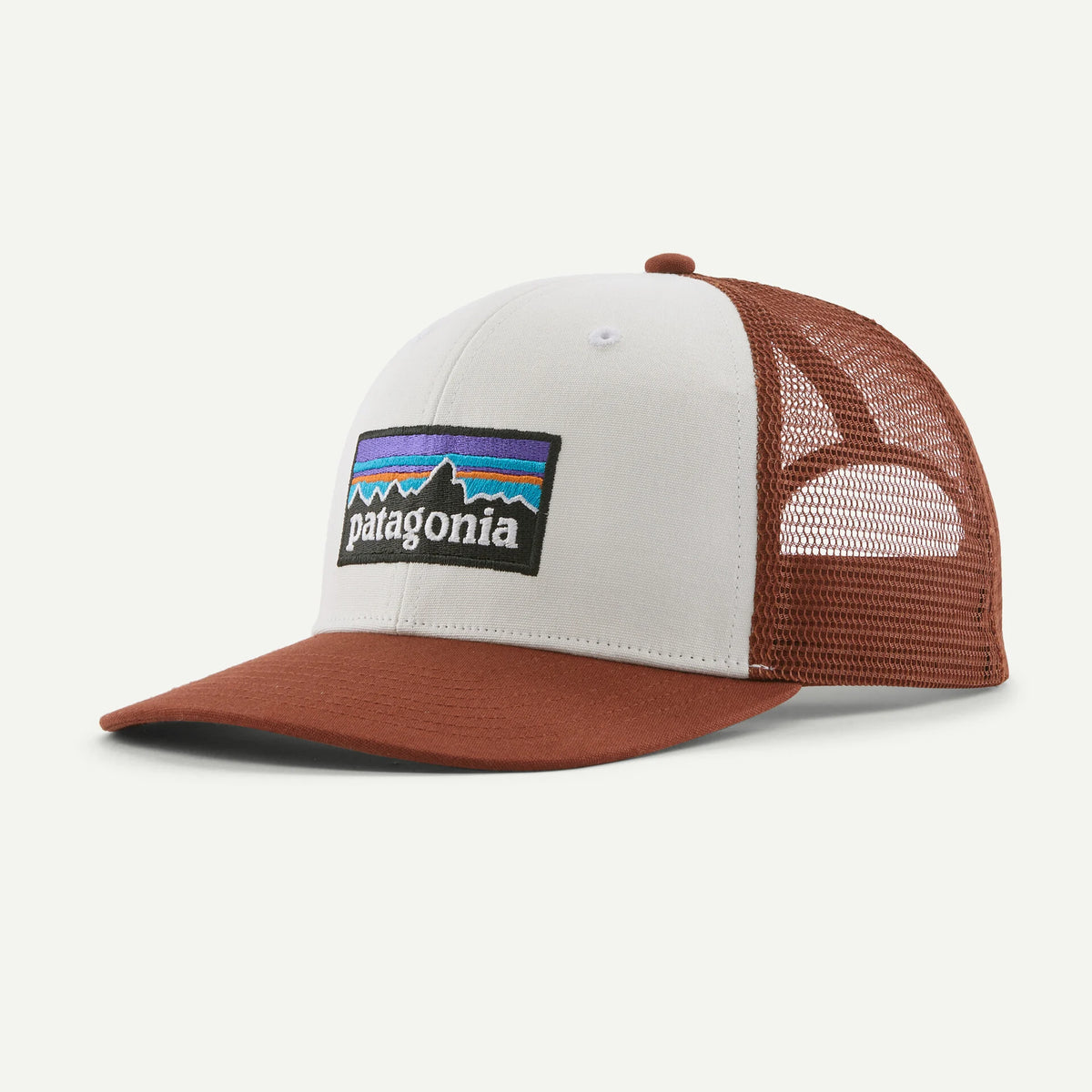 Patagonia P-6 Logo Trucker - White / Rusty Red