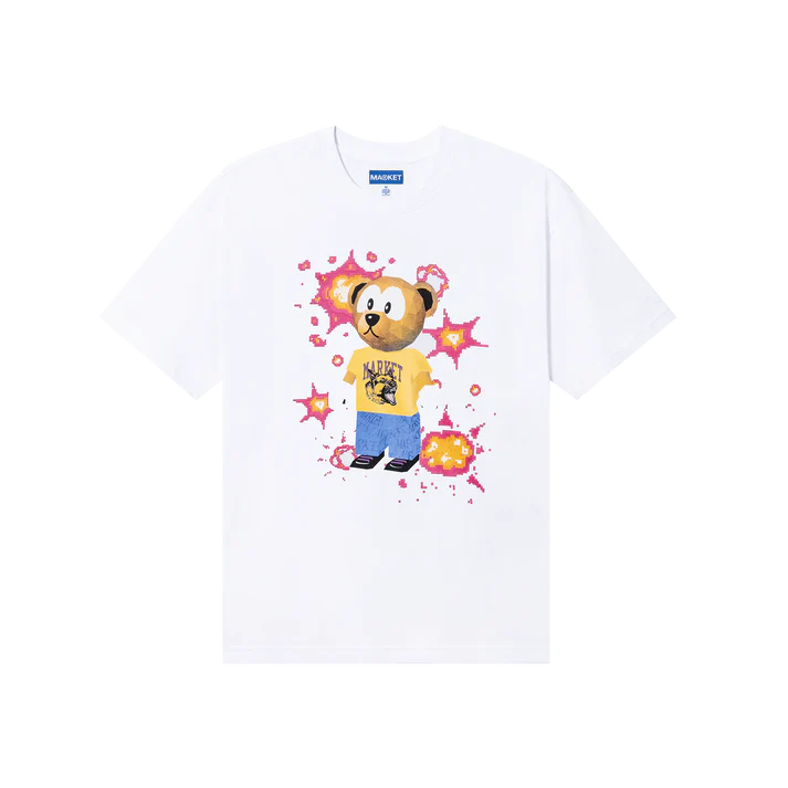 Market 32-Bit Bear T-Shirt - White