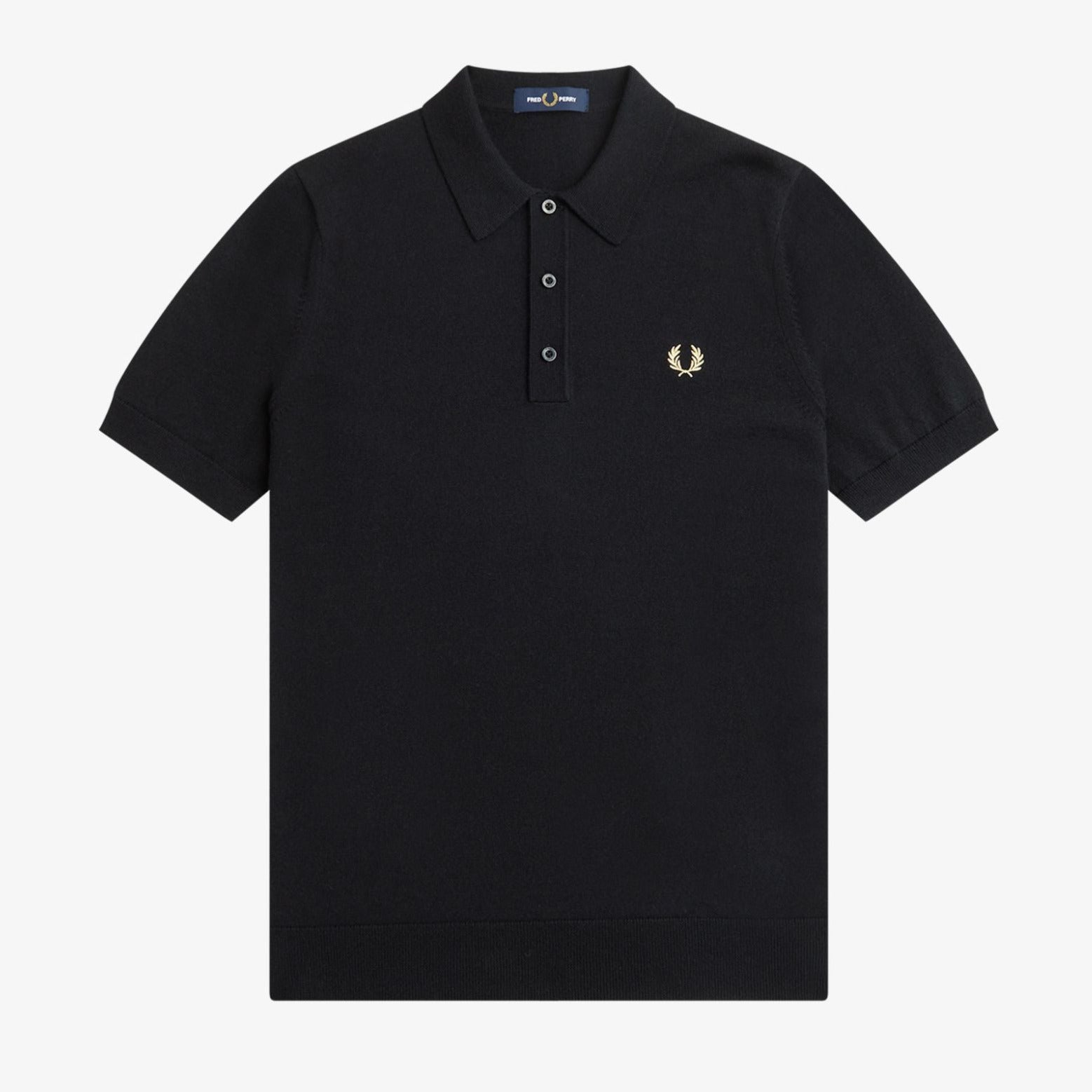 Fred Perry Classic Knitted Shirt - Black