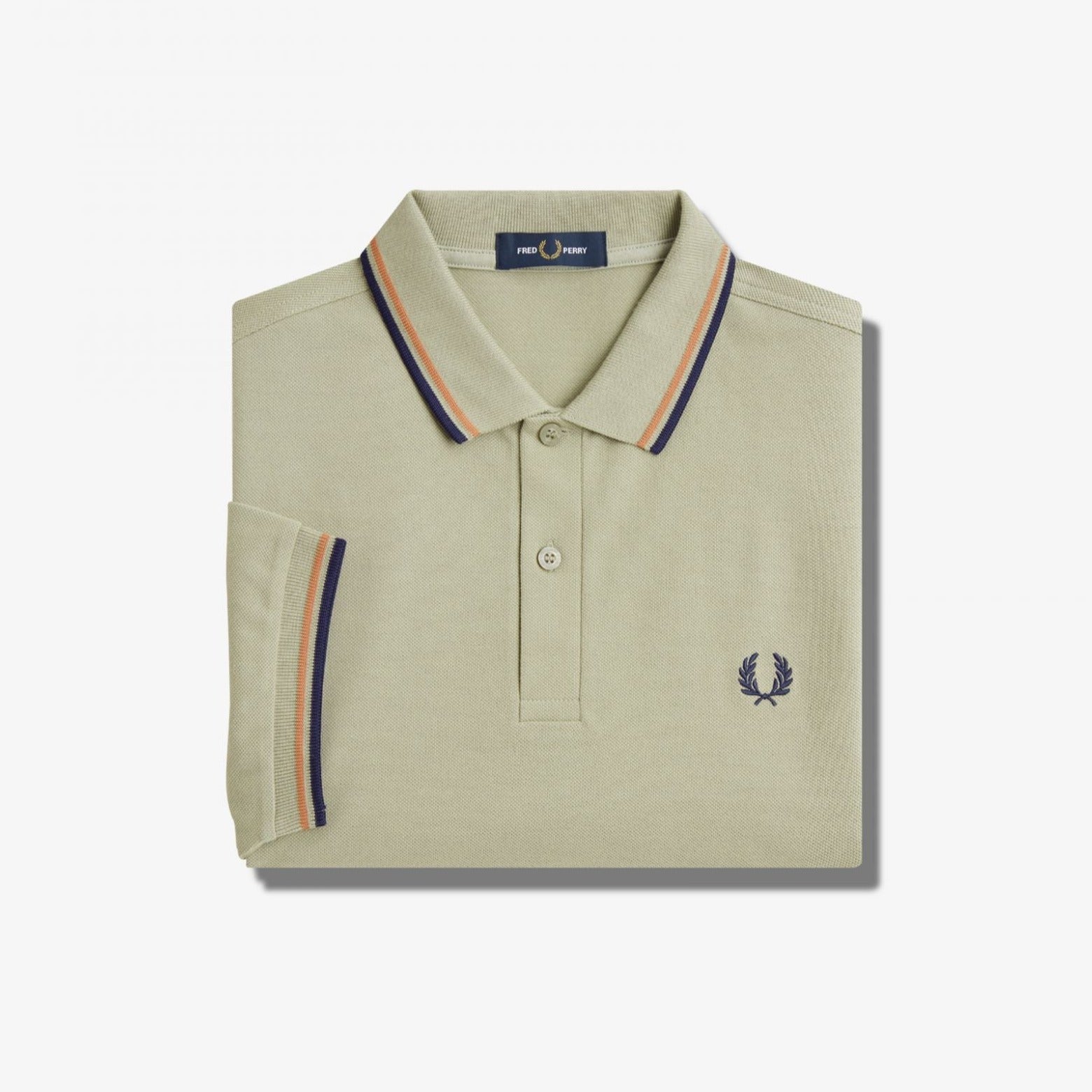 Fred Perry M3600 Polo - Seagrass / Light Rust / French Navy