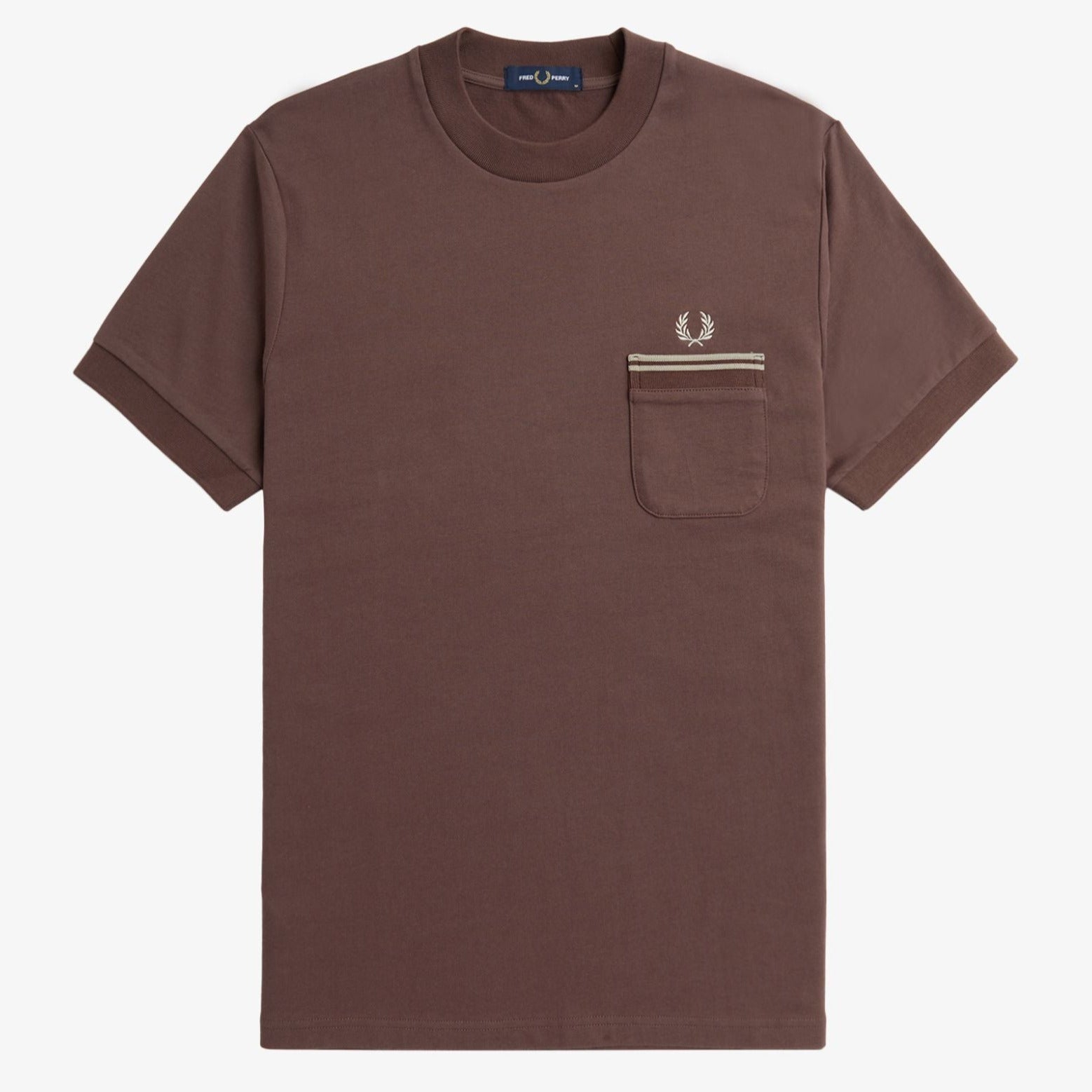 Fred Perry Loopback Pocket T-Shirt - Carrington Brick