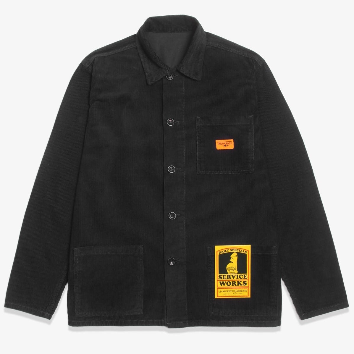 Service Works Cord Coverall Jacket - Black