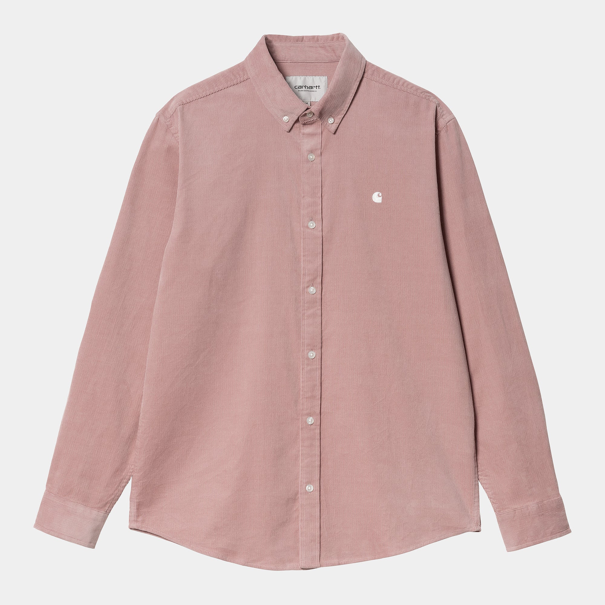 Carhartt WIP Madison Fine Cord Shirt - Pink / Wax