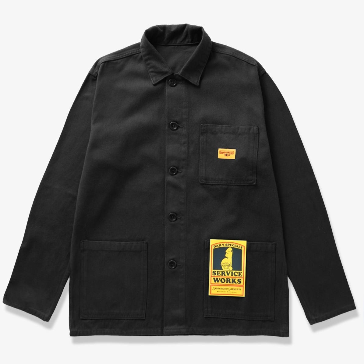 Service Works Coverall Jacket - Moleskin Black