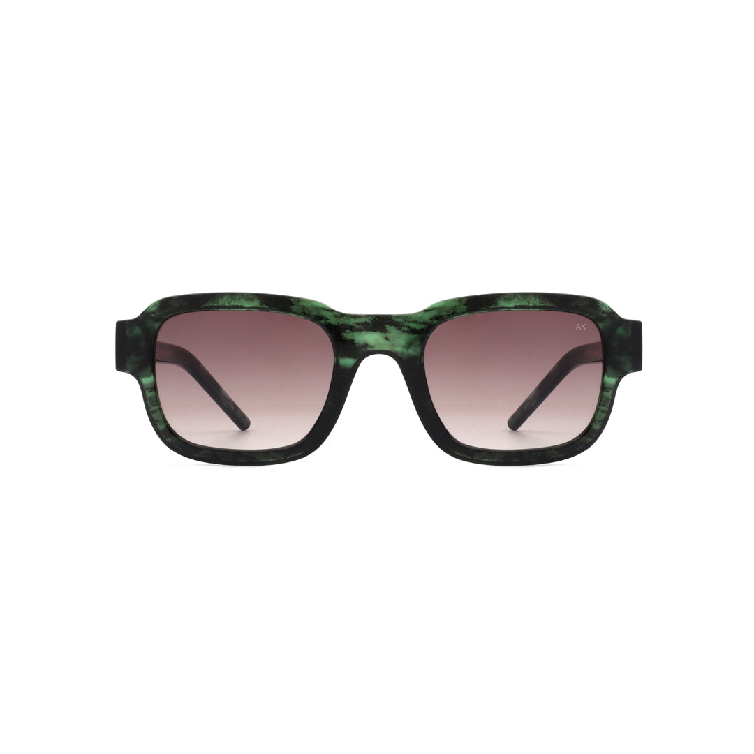 A Kjaerbede Halo Sunglasses - Green Marble Transparent