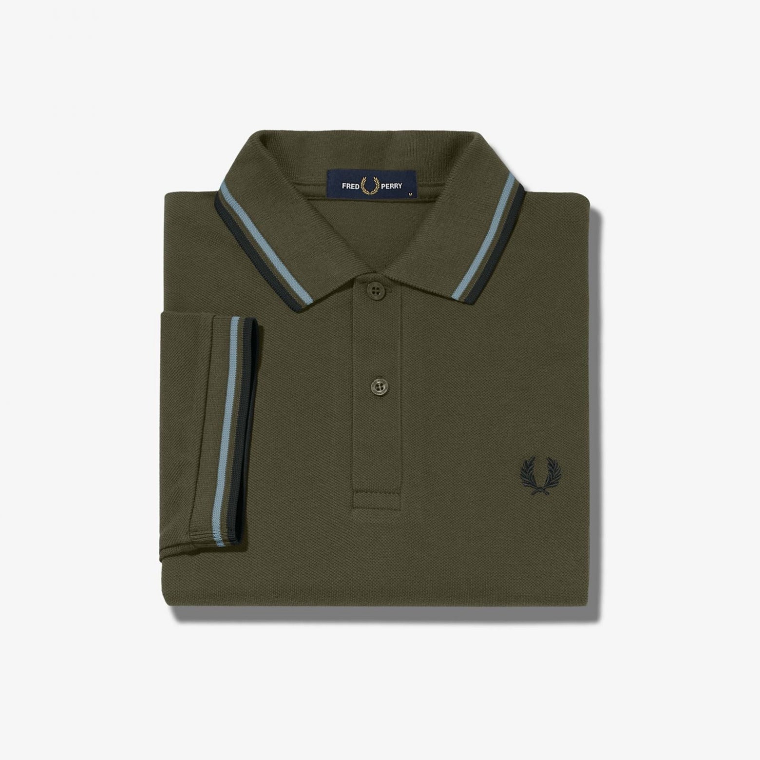 Fred Perry M3600 Polo - Uniform Green / Light Ice / Night Green