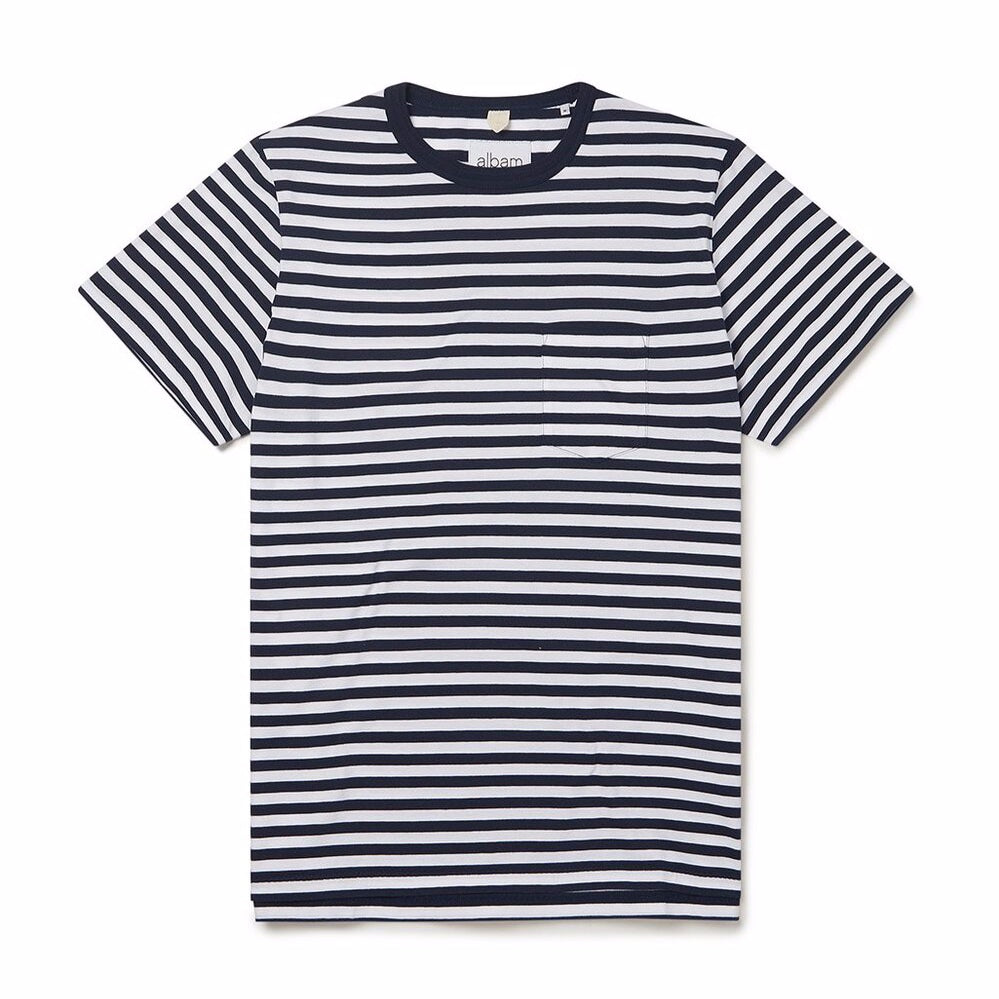 Albam Classic Stripe T-Shirt Navy/White