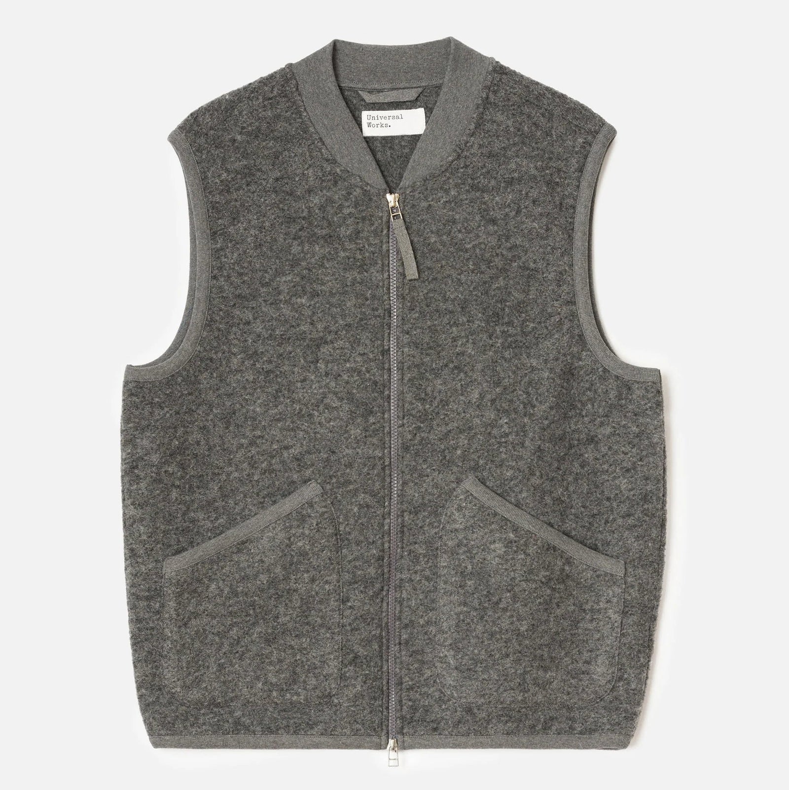 UW Zip Waistcoat - Grey Marl