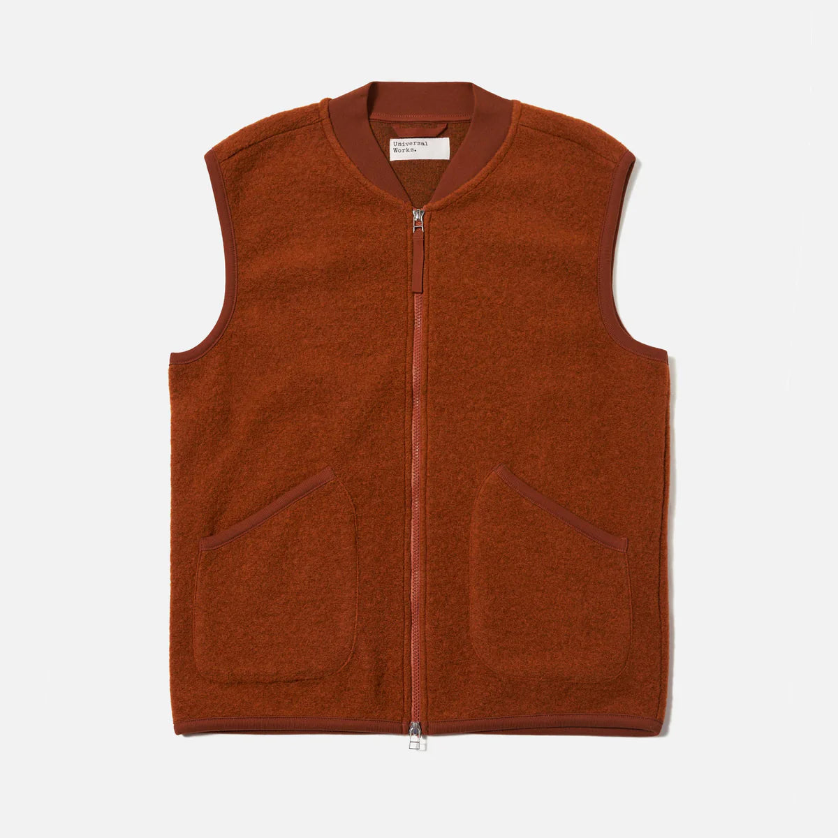 Universal Works Zip Waistcoat - Rust