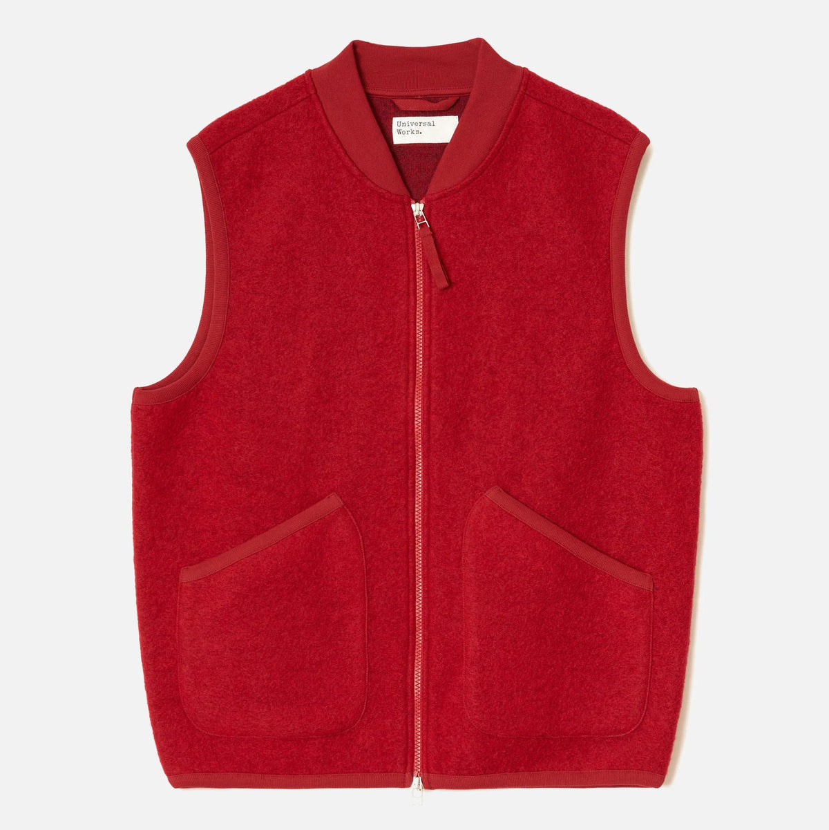 UW Zip Waistcoat - Scarlet