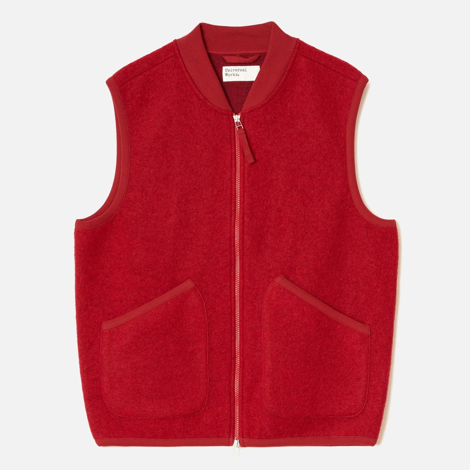 UW Zip Waistcoat - Scarlet