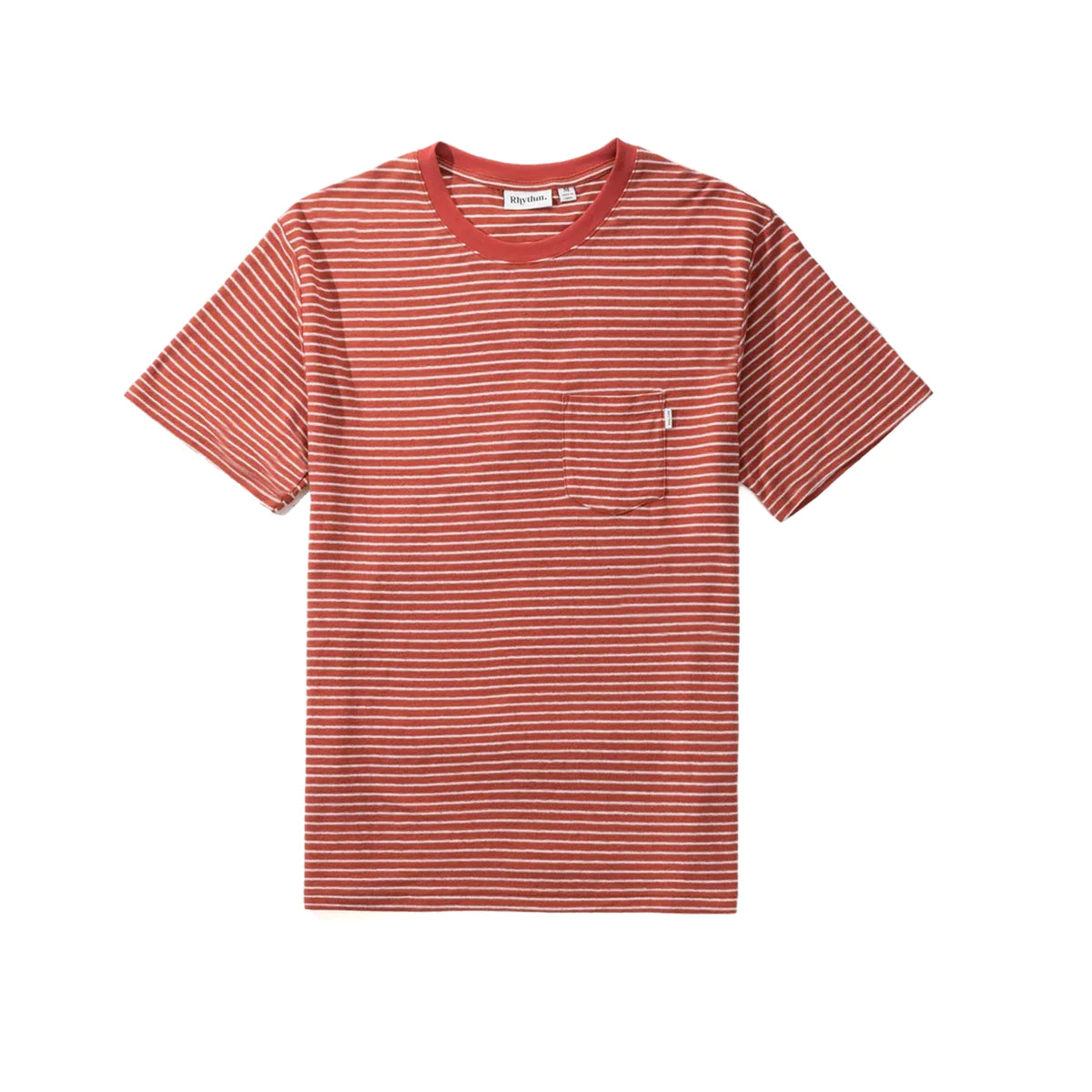 Rhythm Linen Stripe T-Shirt - Rust