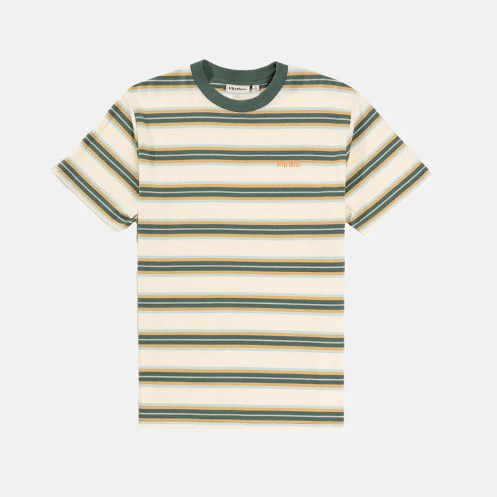 Rhythm Everyday Stripe T-Shirt - Vintage Green