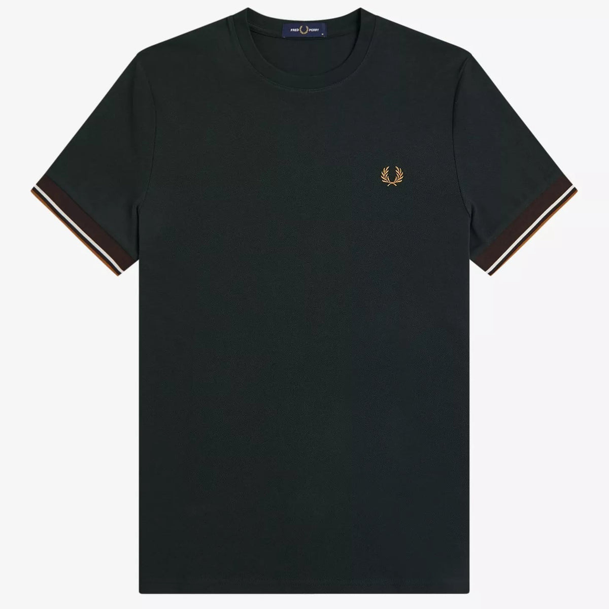 Fred Perry Twin Tipped Cuff T-Shirt - Night Green
