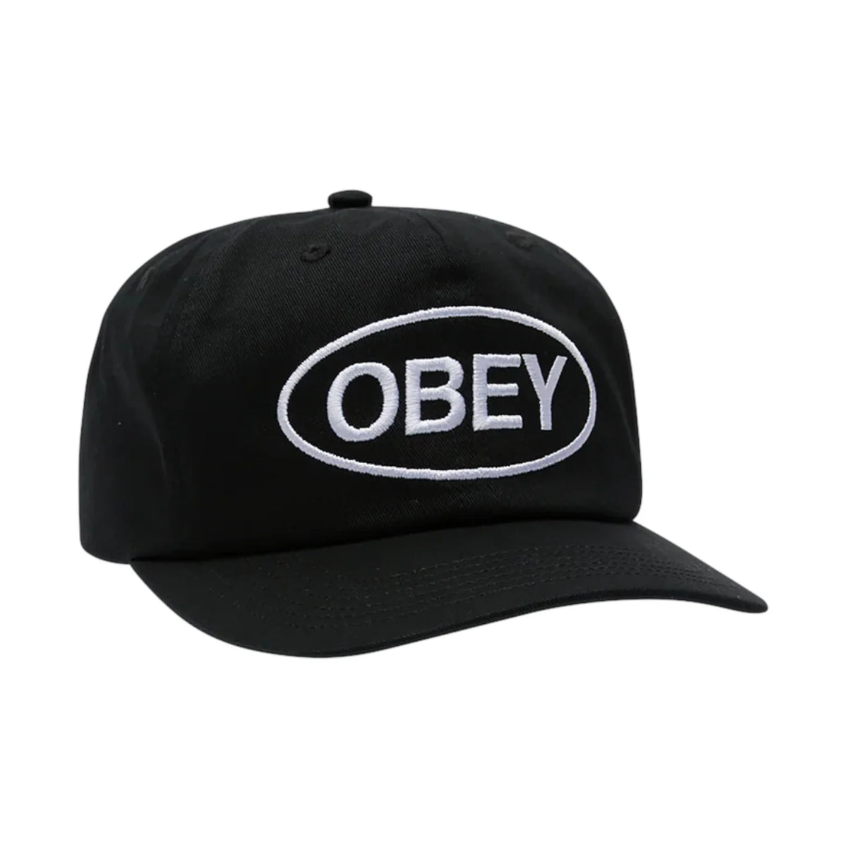 Obey Oval 6 Panel - Black