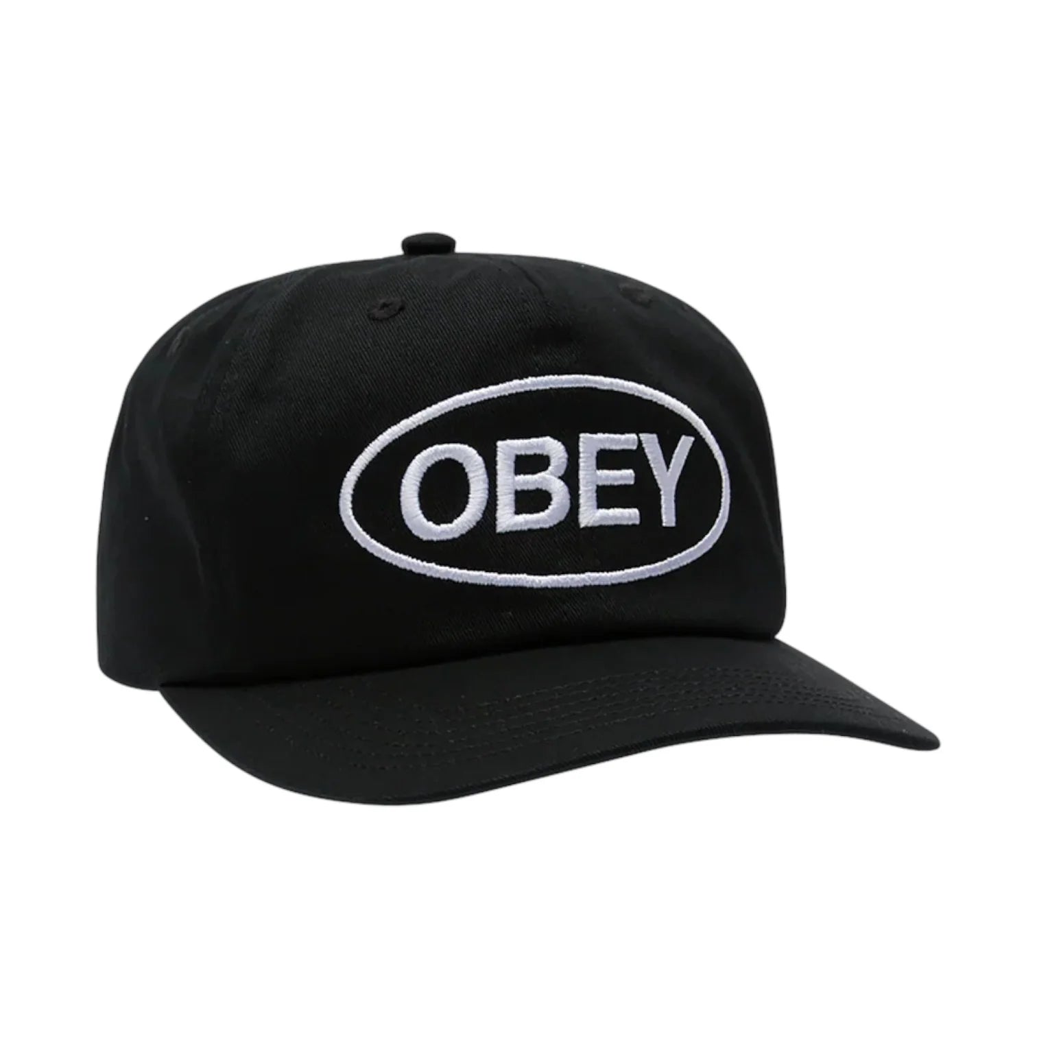 Obey Oval 6 Panel - Black