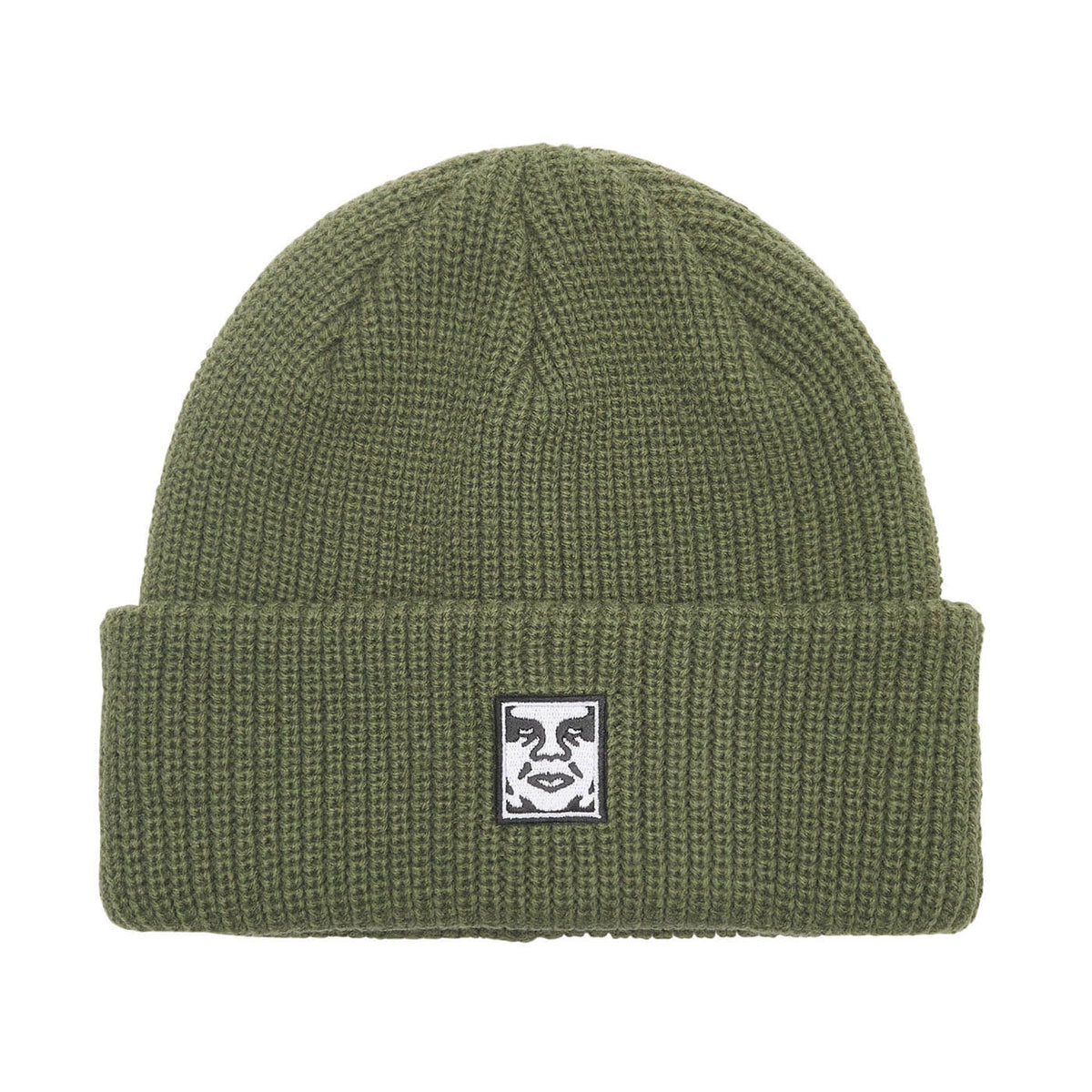 Obey Mid Icon Patch Cuff Beanie - Army