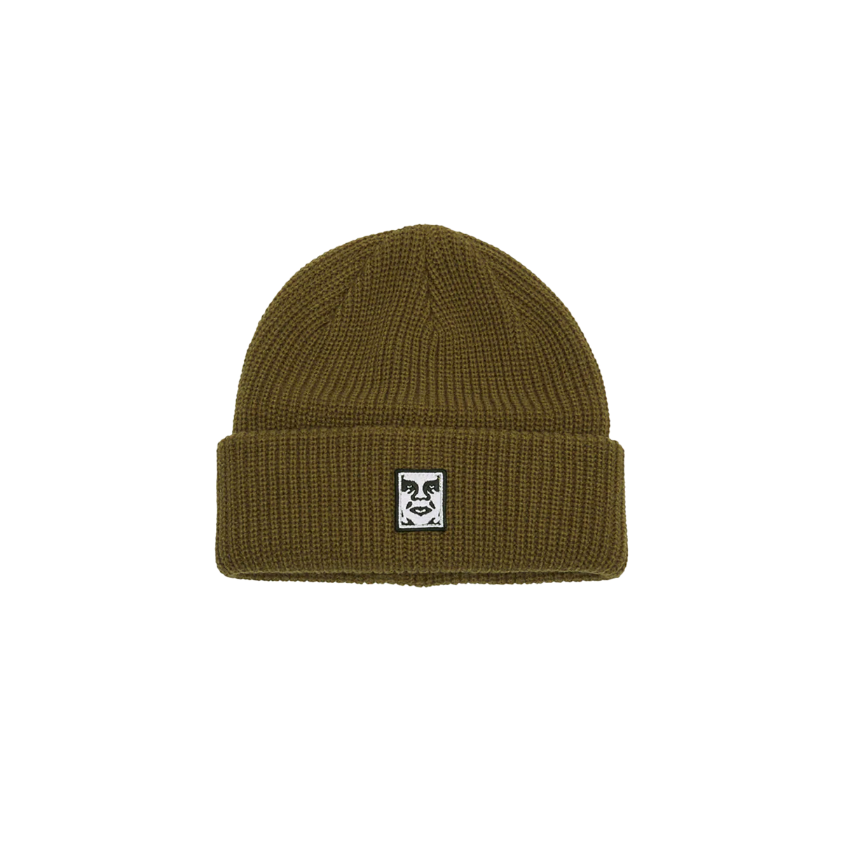 Obey Mid Icon Patch Cuff Beanie - Dull Army