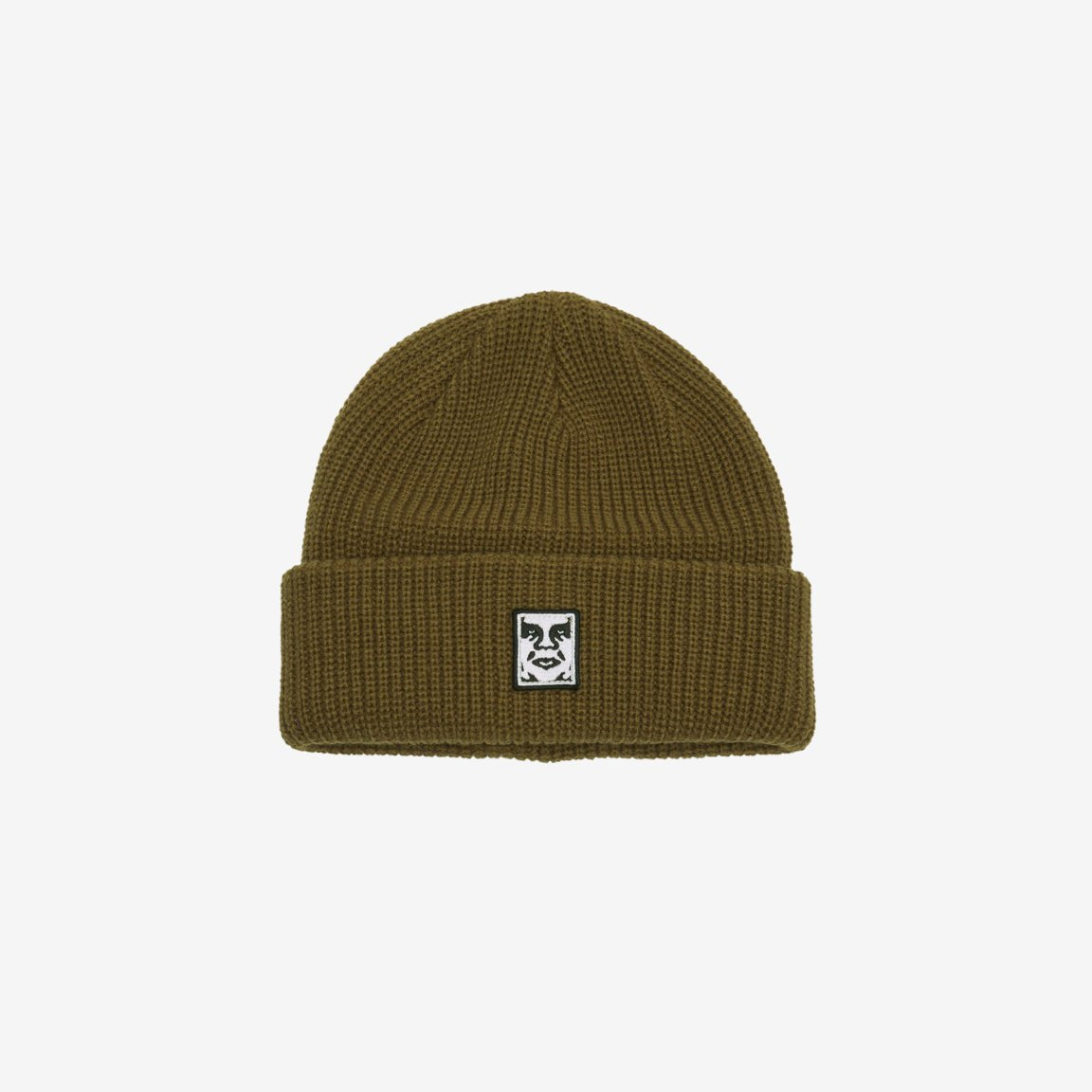 Obey Mid Icon Cuff Beanie - Dull Army