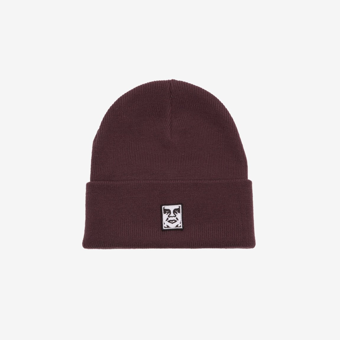 Obey Icon Patch Cuff Beanie - Plum Perfect