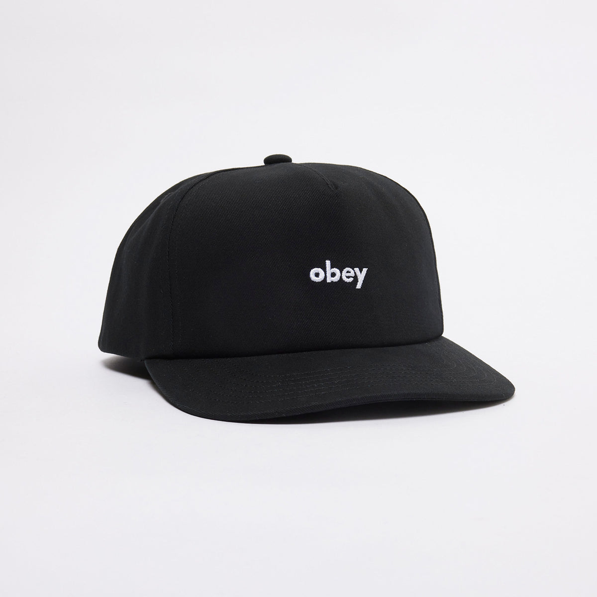 Obey Lowercase 5 Panel - Black