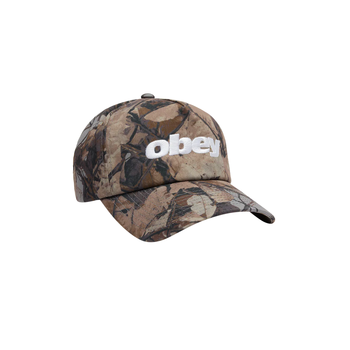 Obey Delta 5 Panel Snapback - Fence Camo