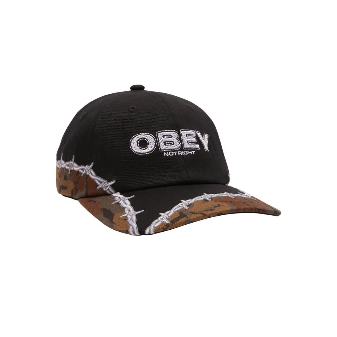 Obey Not Right 6 Panel - Black