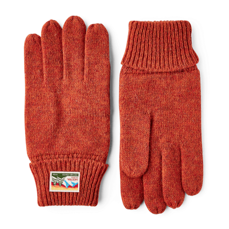 Hestra Raggwool Glove - Brick Red