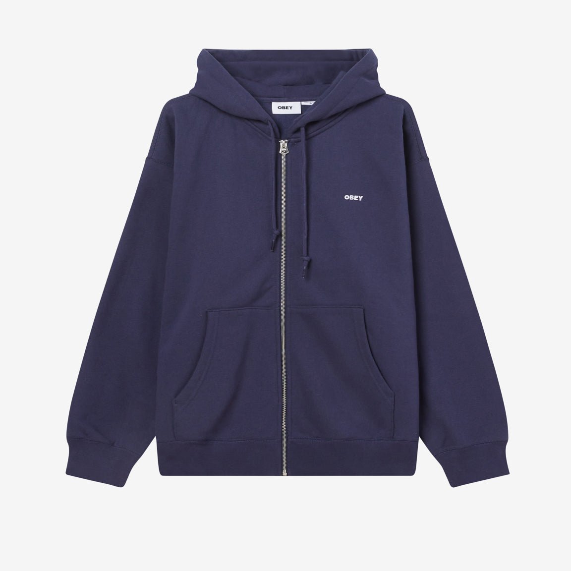 Obey Established Works Bold Zip Hood - Academy Navy