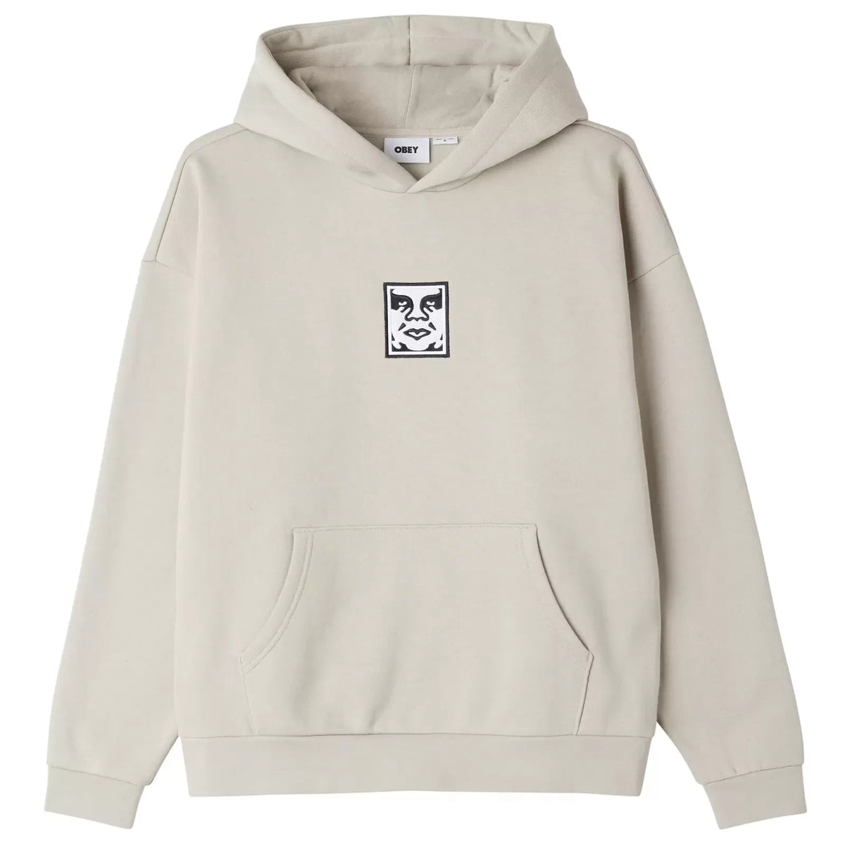 Obey Icon Extra Heavy Hood - Silver Grey