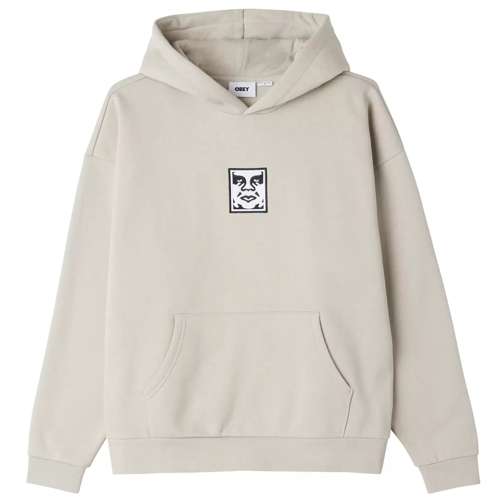 Obey Icon Extra Heavy Hood - Silver Grey
