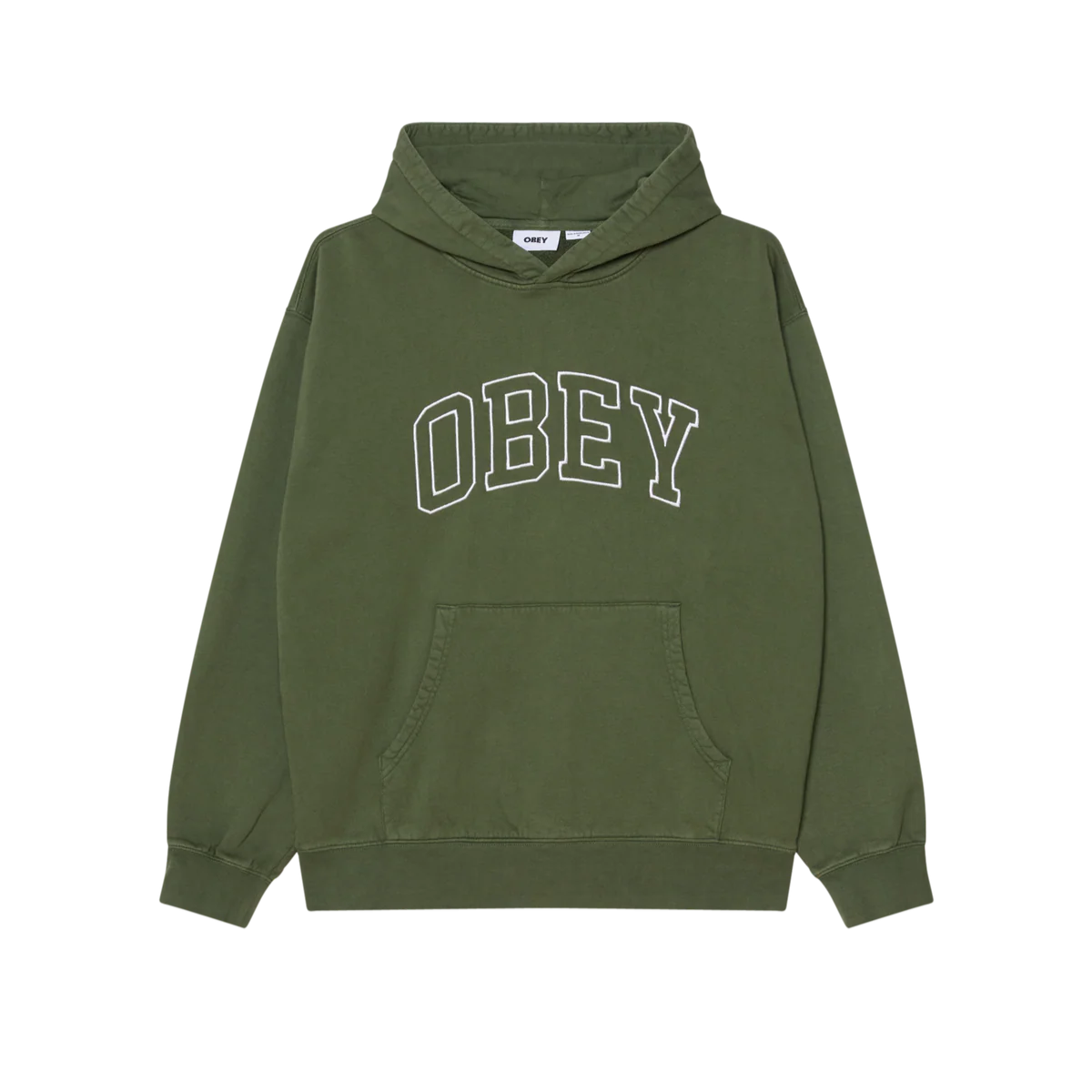 Obey Collegiate Faded Hood - Kombu Green Faded Wash