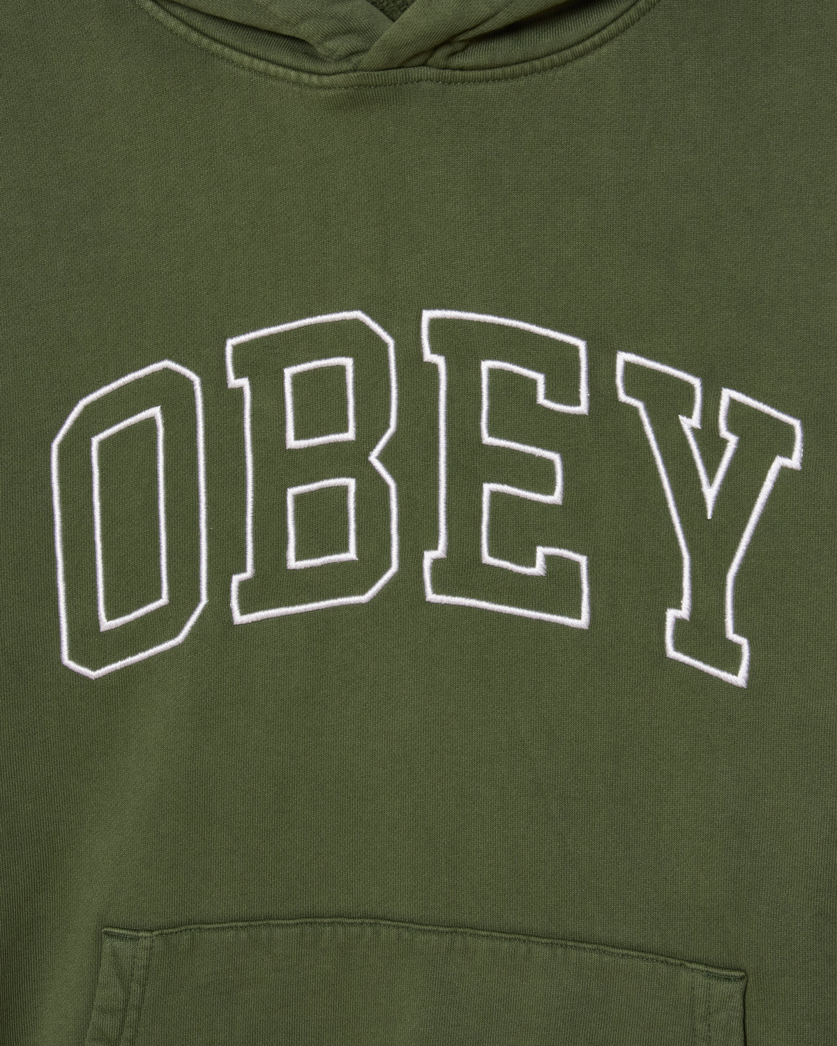 Obey Collegiate Faded Hood - Kombu Green Faded Wash