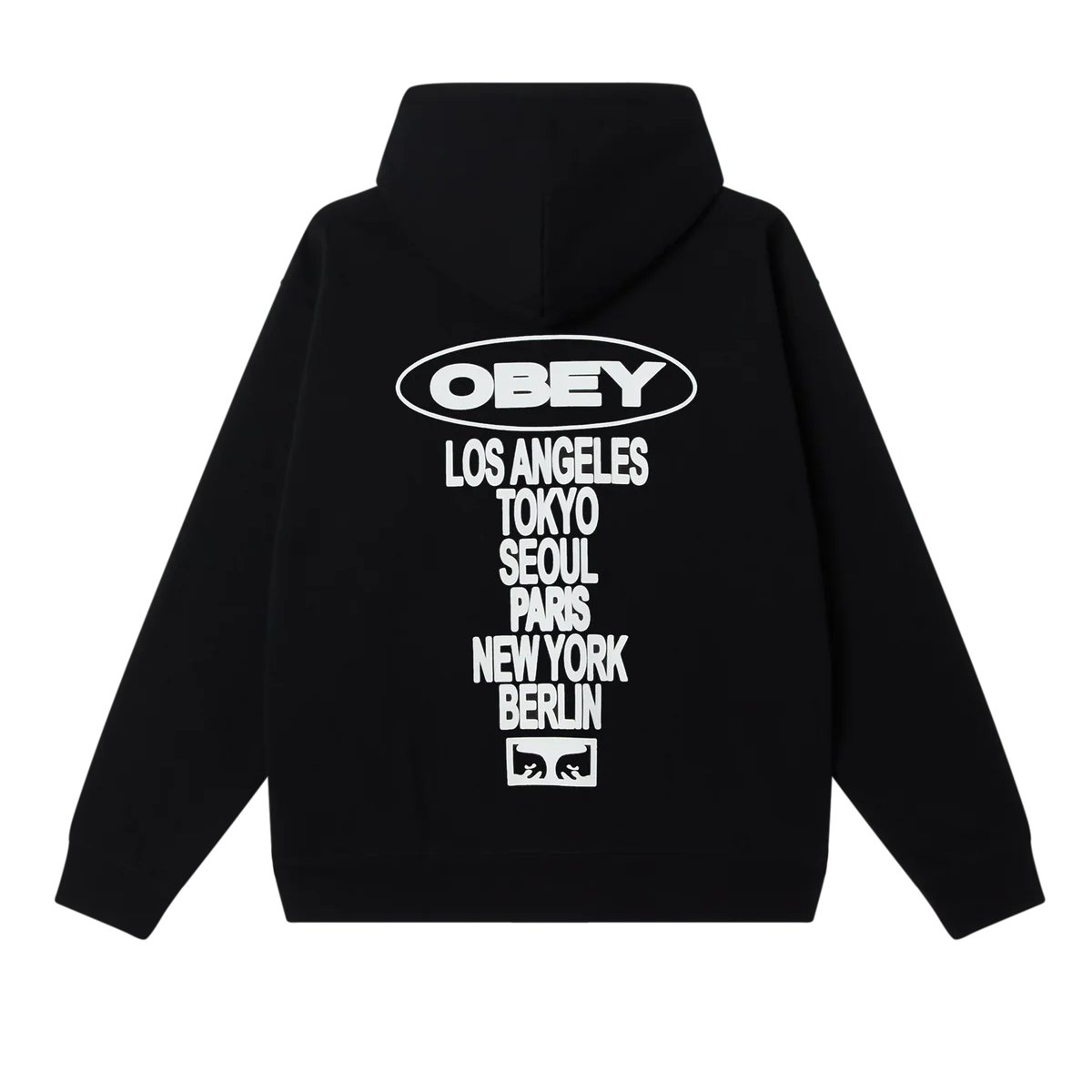 Obey Oval Cities Hood - Black