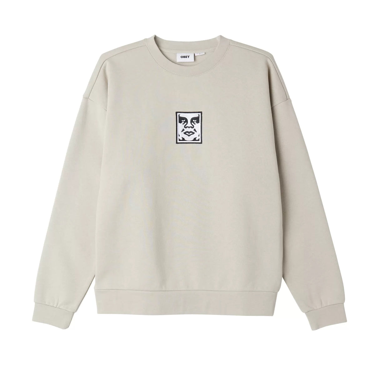 Obey Icon Extra Heavy Crew - Silver Grey
