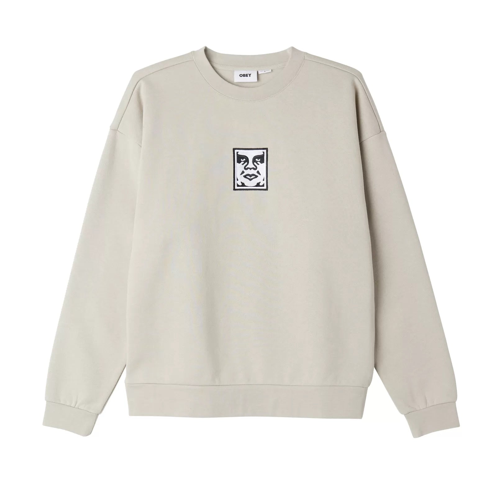 Obey Icon Extra Heavy Crew - Silver Grey