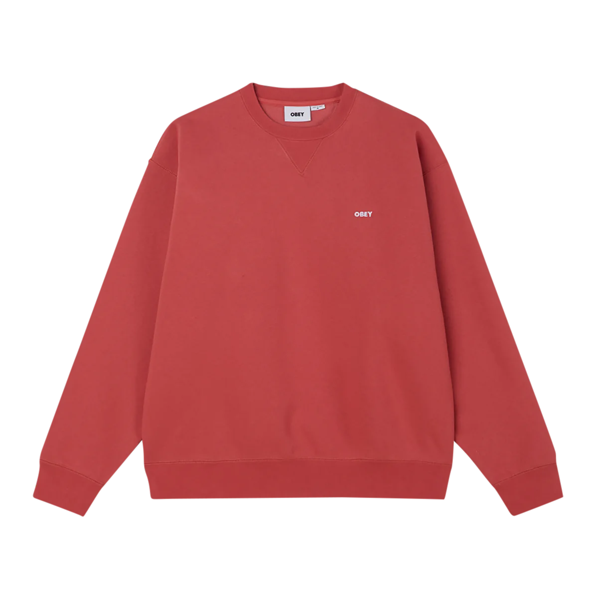 Obey Established Works Bold Crew - Mineral Red