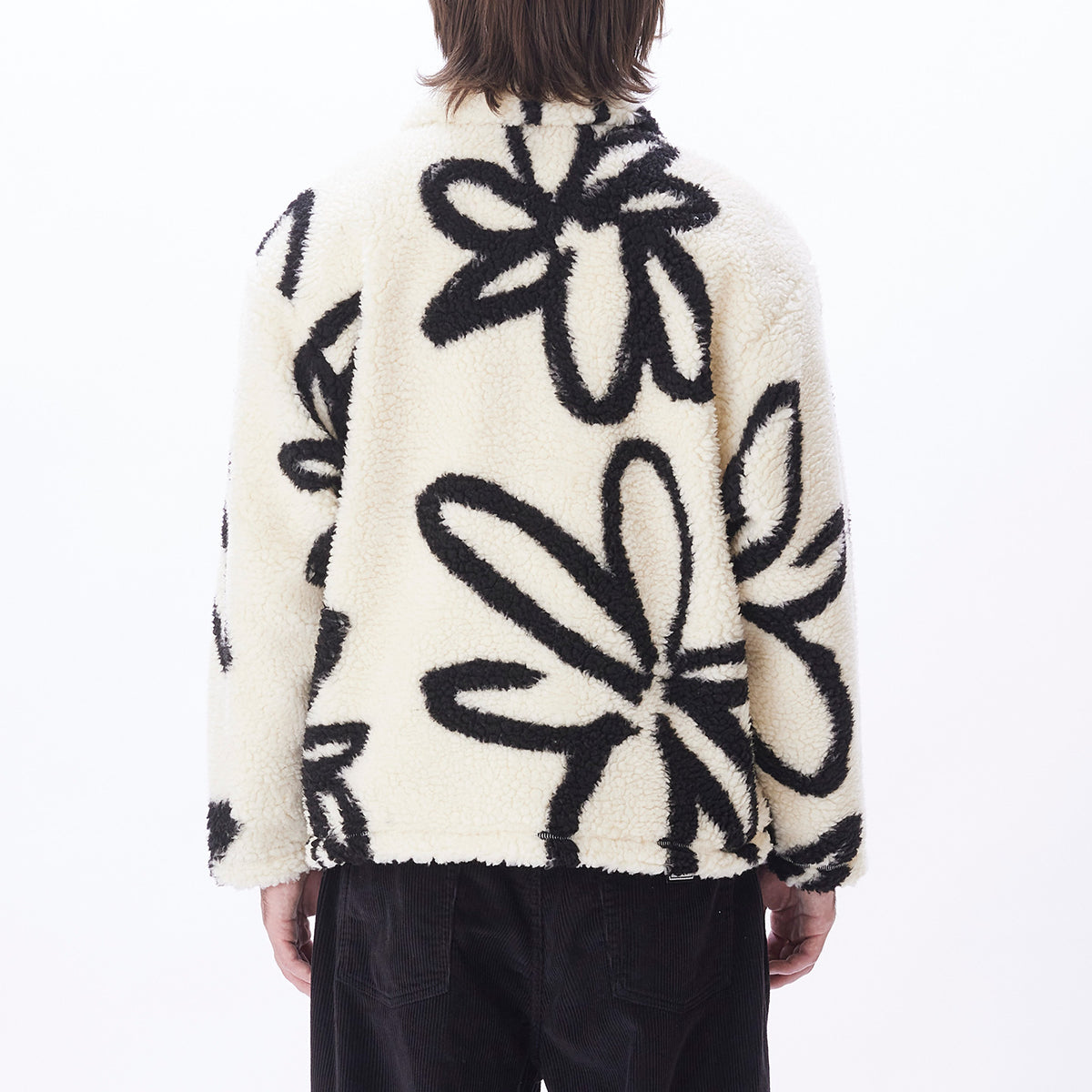Obey Portions Sherpa Jacket - Unbleached Multi