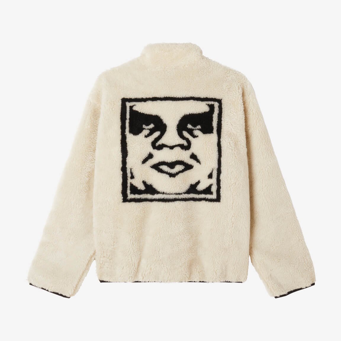 Obey Icon Face Sherpa Jacket - Unbleached