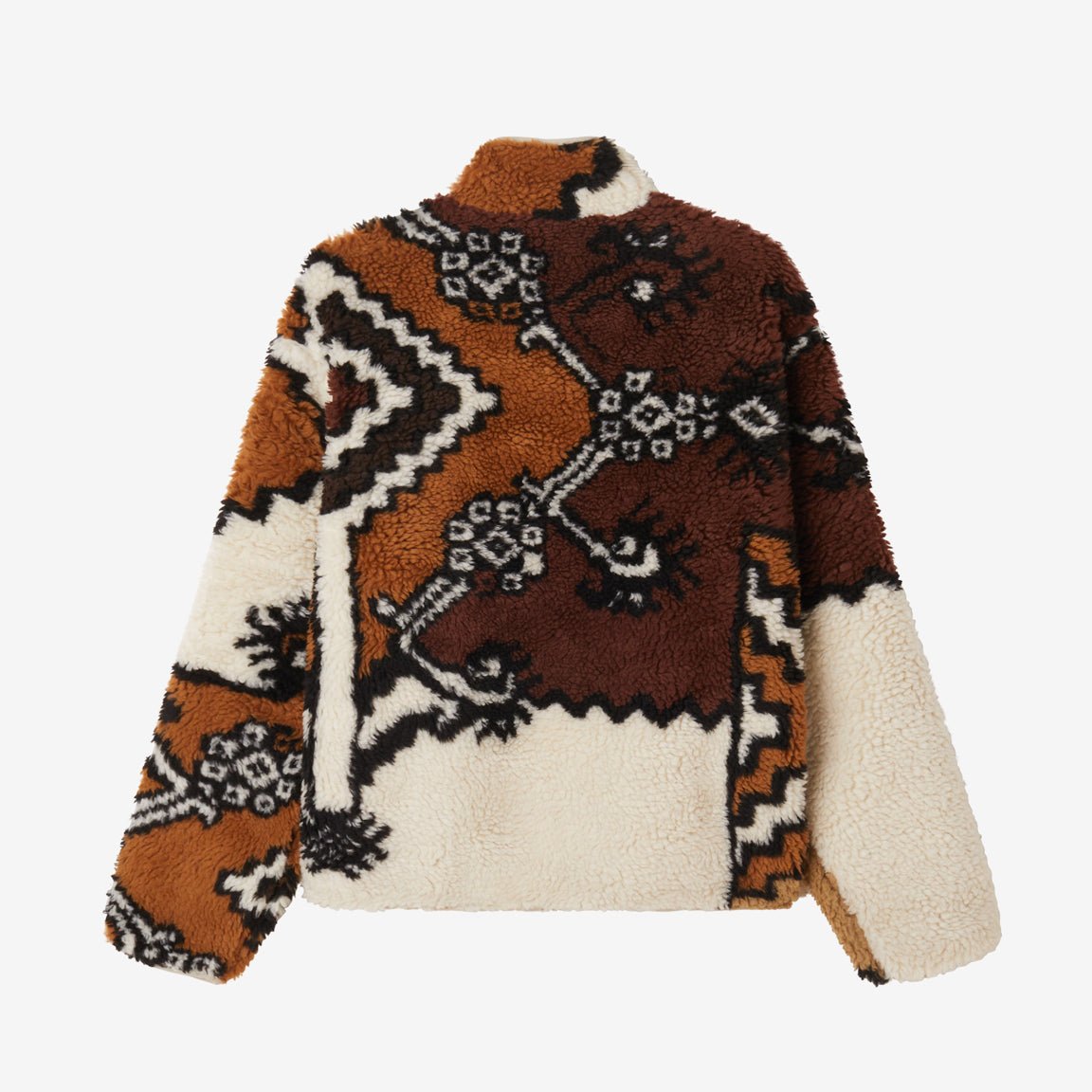 Obey Moroccan Rug Sherpa Jacket - Brown Multi