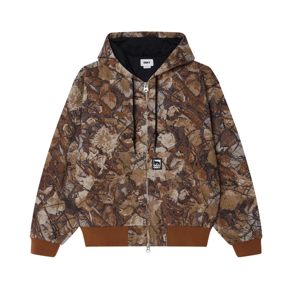 Obey Glen Zip Up Jacket - Fence Camo