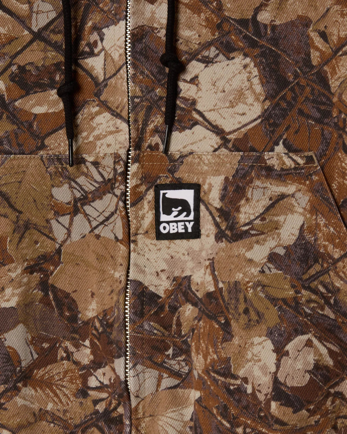 Obey Glen Zip Up Jacket - Fence Camo