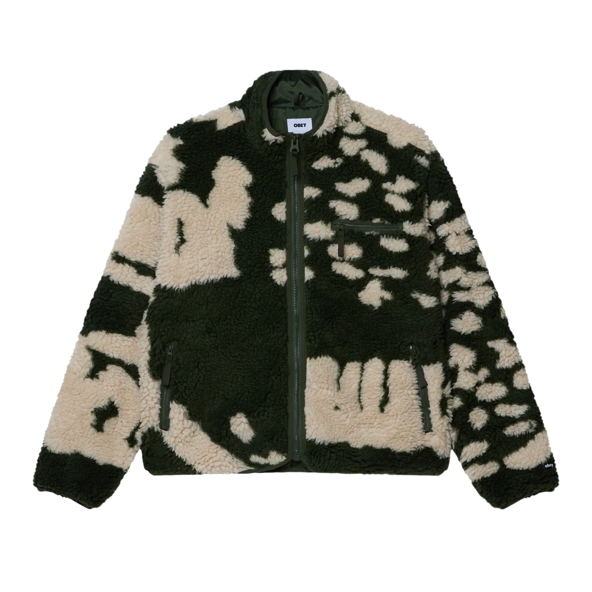 Obey Shaggy Sherpa Jacket - Kombu Green