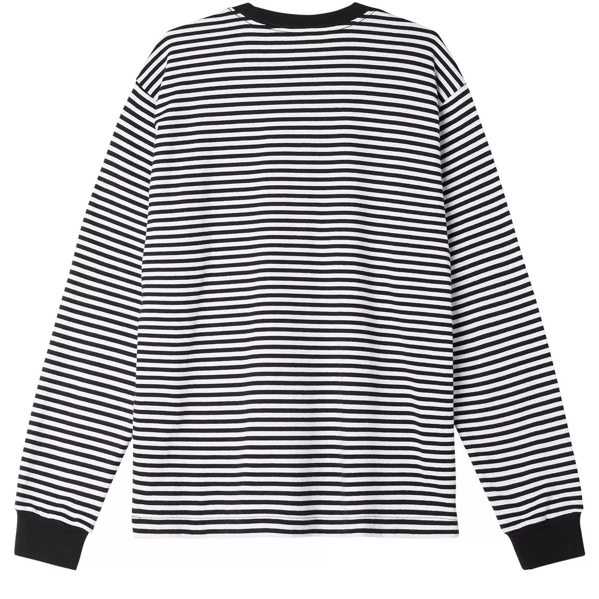 Obey Established Works Stripe LS T-Shirt - Black