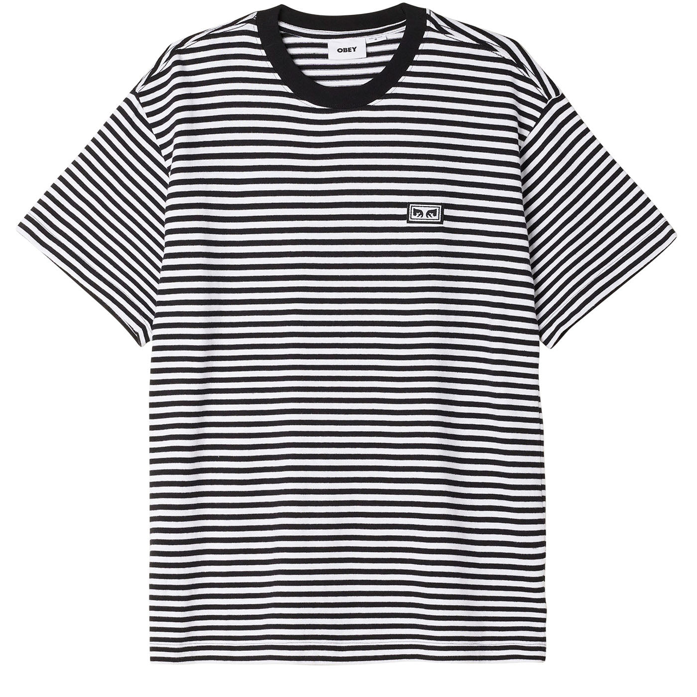Obey Established Works Stripe T-Shirt - Black