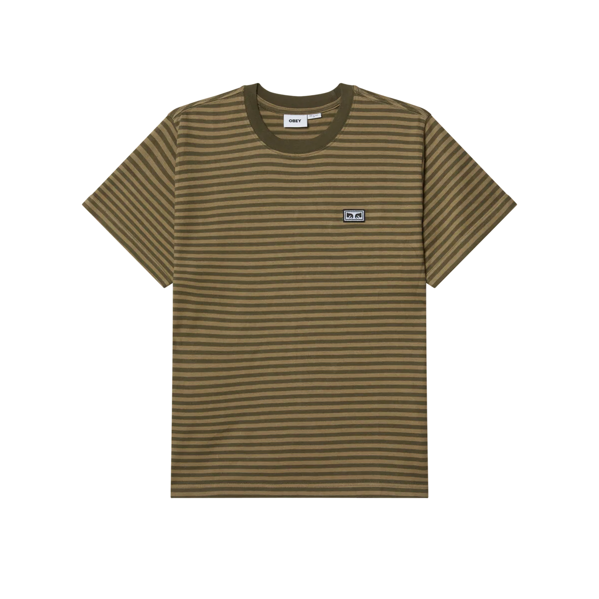 Obey Established Works Eyes Stripe T-Shirt - Grape Leaf