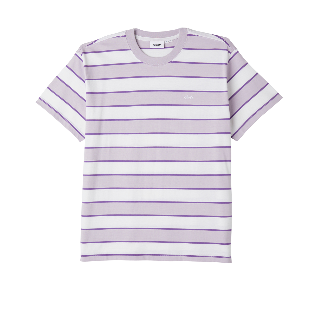 Obey Sandborn Stripe T-Shirt - Orchid Petal