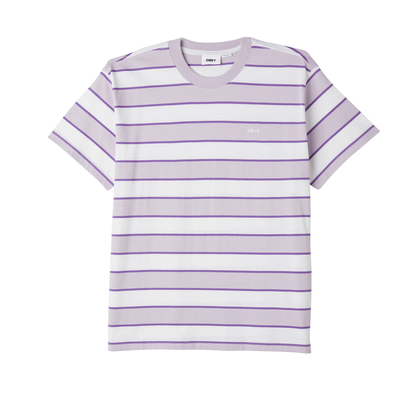 Obey Sandborn Stripe T-Shirt - Orchid Petal