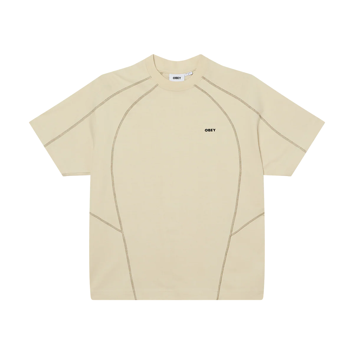 Obey Contrast Stitch T-Shirt - Silver Birch