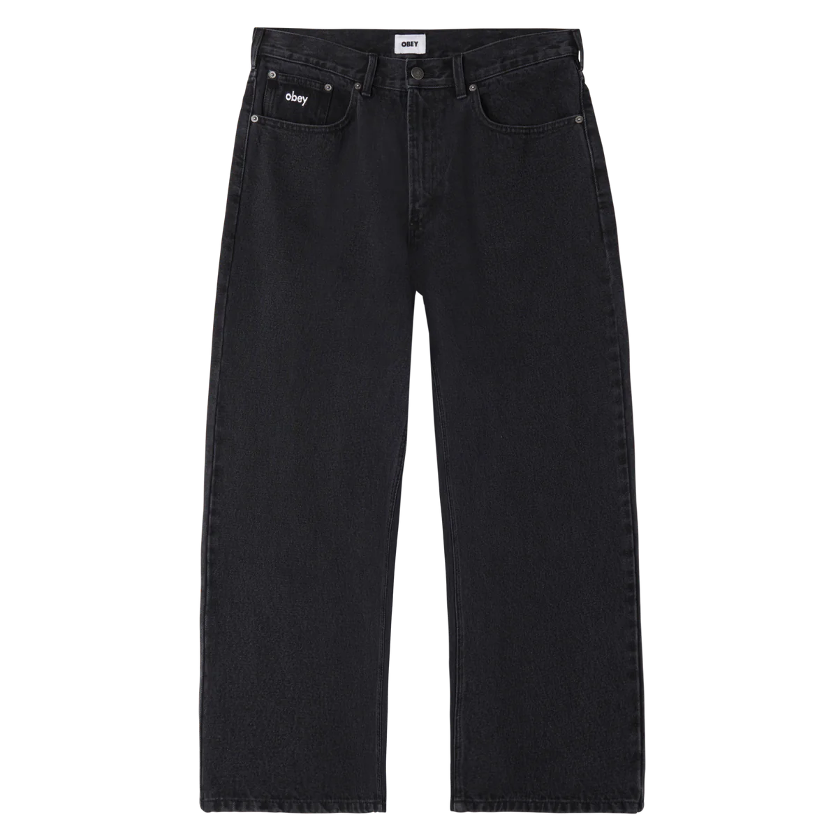 Obey Bigwig Baggy Denim - Faded Black